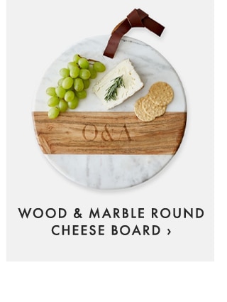 WOOD & MARBLE ROUND CHEESE BOARD ›