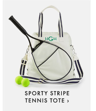 SPORTY STRIPE TENNIS TOTE ›