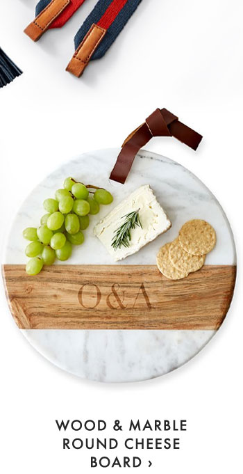 WOOD & MARBLE ROUND CHEESE BOARD ›