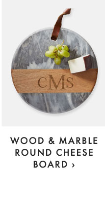 WOOD & MARBLE ROUND CHEESE BOARD ›
