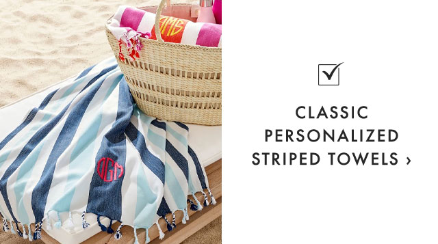 CLASSIC PERSONALIZED STRIPED TOWELS ›