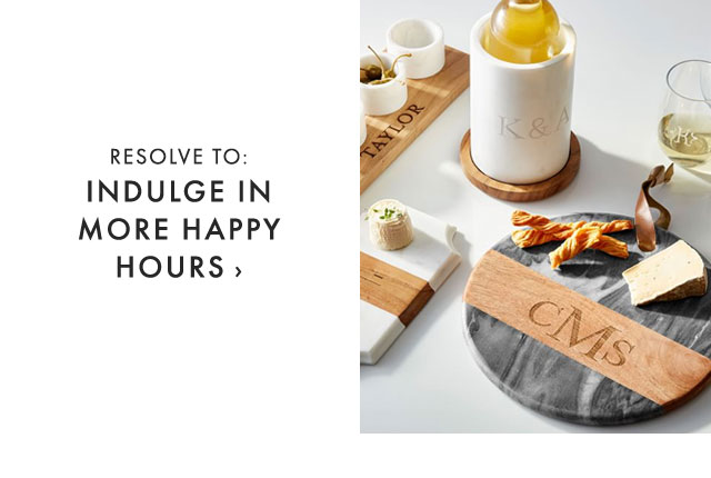 RESOLVE TO: INDULGE IN MORE HAPPY HOURS ›