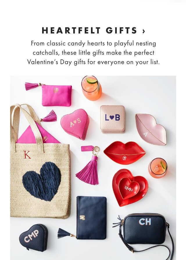 HEARTFELT GIFTS › From classic candy hearts to playful nesting catchalls, these little gifts make the perfect Valentine’s Day gifts for everyone on your list. 