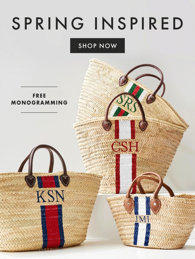 SPRING INSPIRED - SHOP NOW - FREE MONOGRAMMING