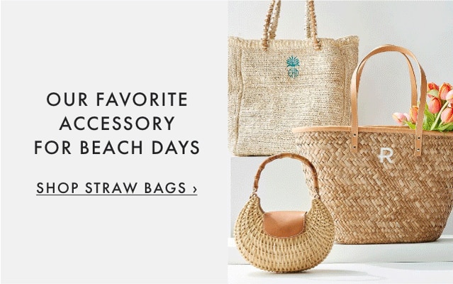OUR FAVORITE ACCESSORY FOR BEACH DAYS - SHOP STRAW BAGS ›