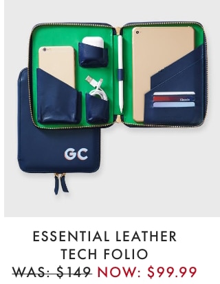 ESSENTIAL LEATHER TECH FOLIO - WAS: $149 - NOW: $99.99