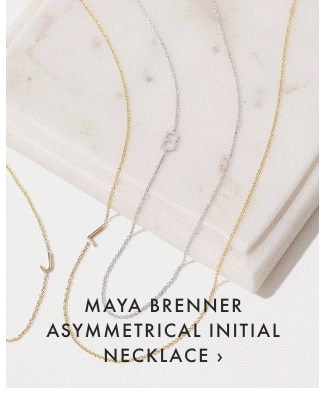 MAYA BRENNER ASYMMETRICAL INITIAL NECKLACE ›