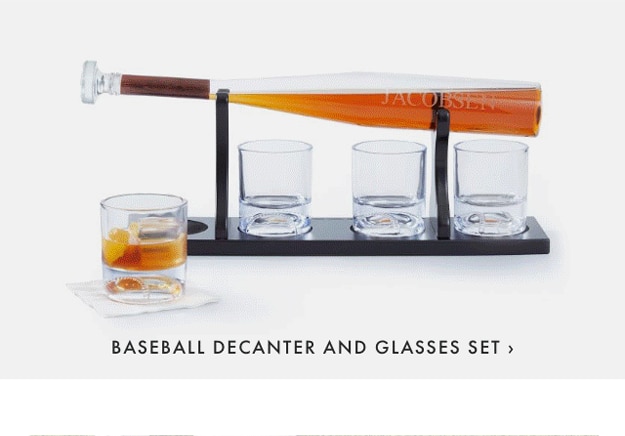 BASEBALL DECANTER AND GLASSES SET ›
