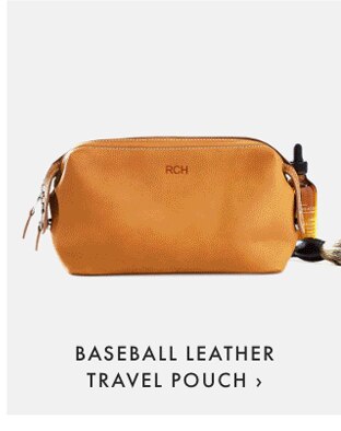 BASEBALL LEATHER TRAVEL POUCH ›