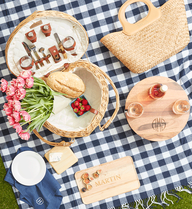 PICNIC PERFECT - From waterproof blankets to woven baskets filled with your wine and cheese favorites, we have everything you need to pack the perfect picnic for two. - SHOP NOW