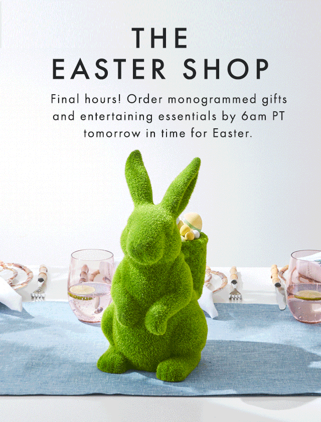 THE EASTER SHOP - Step into spring with our favorite new arrivals to fill their baskets and set a beautiful Easter table. - SHOP NOW