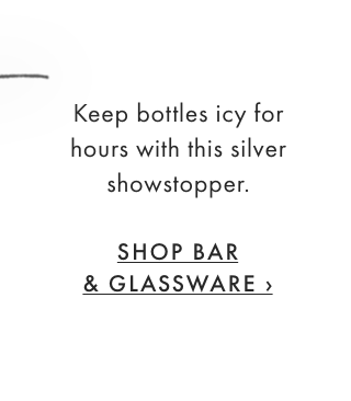 Keep bottles icy for hours with this silver showstopper. - SHOP BAR & GLASSWARE ›