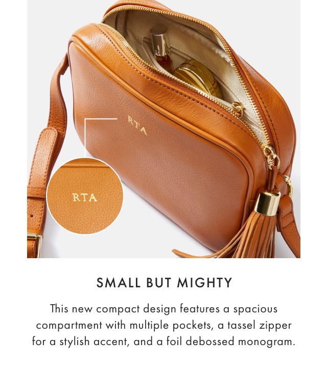 SMALL BUT MIGHTY - This new compact design features a spacious compartment with multiple pockets, a tassel zipper for a stylish accent, and a foil debossed monogram. 