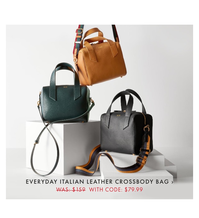 EVERYDAY ITALIAN LEATHER CROSSBODY BAG › WAS: $159 WITH CODE: $79.99