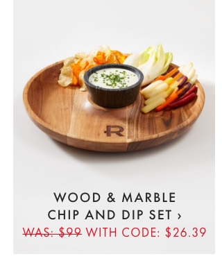 WOOD & MARBLE CHIP AND DIP SET › WAS: $99 WITH CODE: $26.39