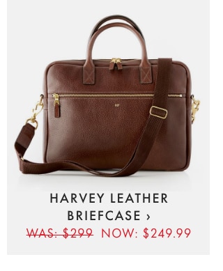 HARVEY LEATHER BRIEFCASE › WAS: $299 NOW: $249.99