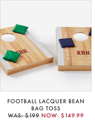 FOOTBALL LACQUER BEAN BAG TOSS - WAS: $199 NOW: $149.99