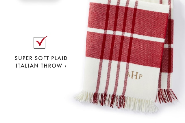SUPER SOFT PLAID ITALIAN THROW › 