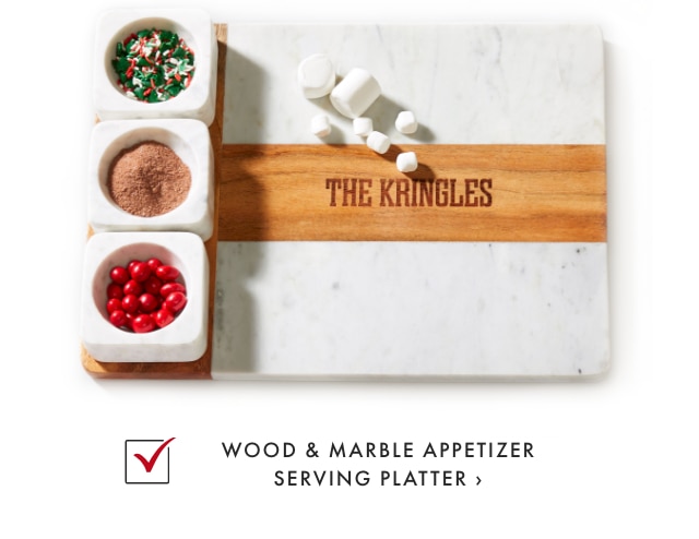 WOOD & MARBLE APPETIZER SERVING PLATTER › 