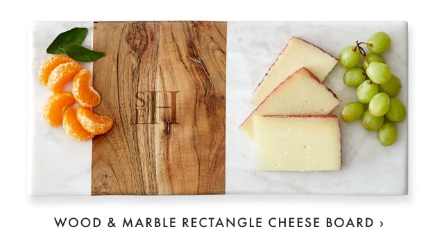 WOOD & MARBLE RECTANGLE CHEESE BOARD ›