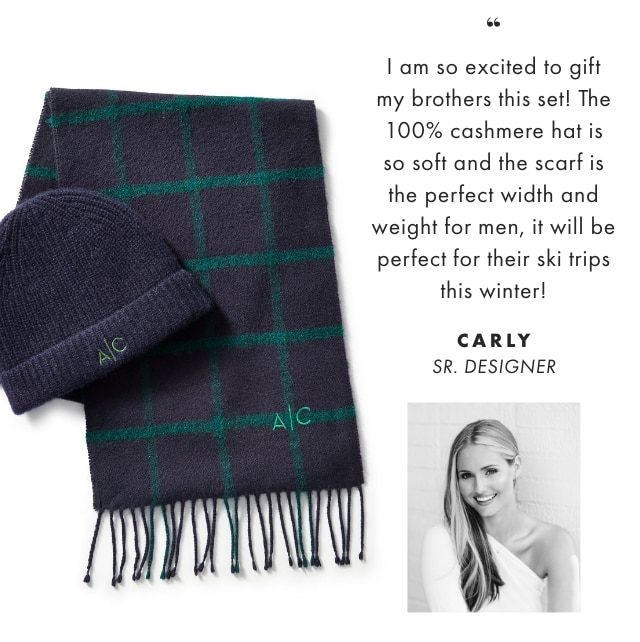 Cashmere Hat and Scarf - Carly, Sr. Designer