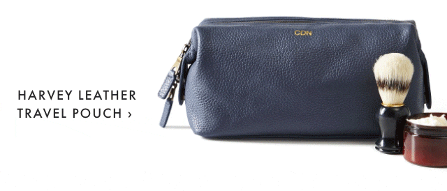 HARVEY LEATHER TRAVEL POUCH