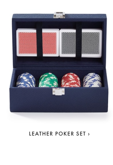 LEATHER POKER SET