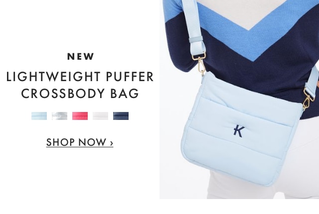 NEW - LIGHTWEIGHT PUFFER CROSSBODY BAG - SHOP NOW ›