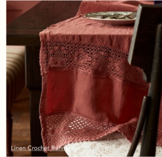 Linen Crochet Runner