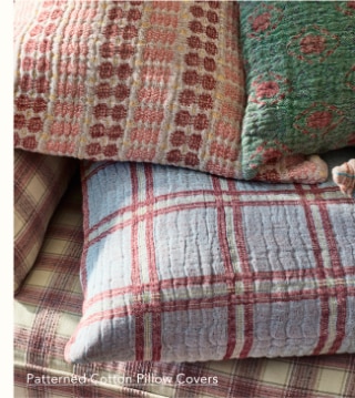 Patterned Cotton Pillow Covers