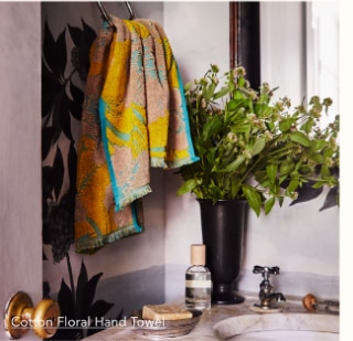 Cotton Floral Hand Towel