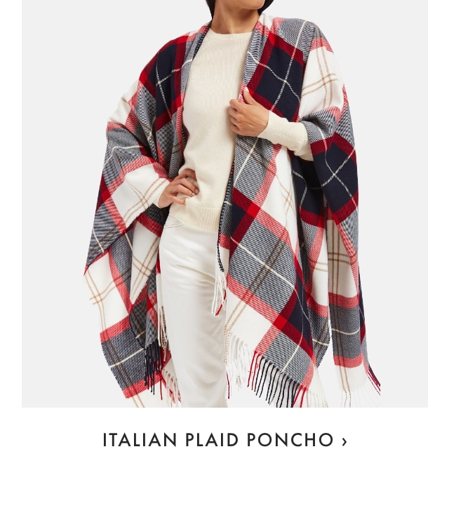 ITALIAN PLAID PONCHO ›