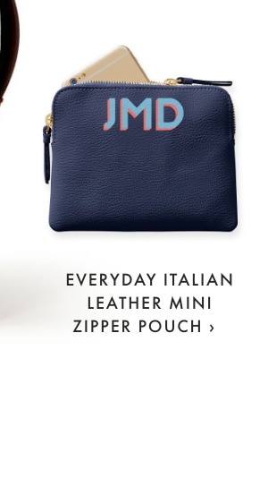 EVERYDAY ITALIAN LEATHER MINI ZIPPER POUCH ›