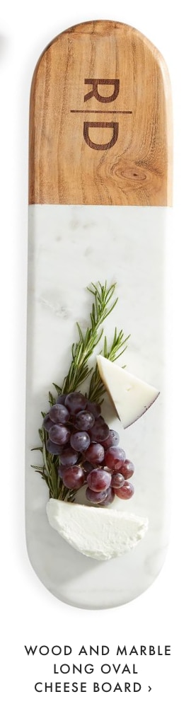 WOOD AND MARBLE LONG OVAL CHEESE BOARD ›