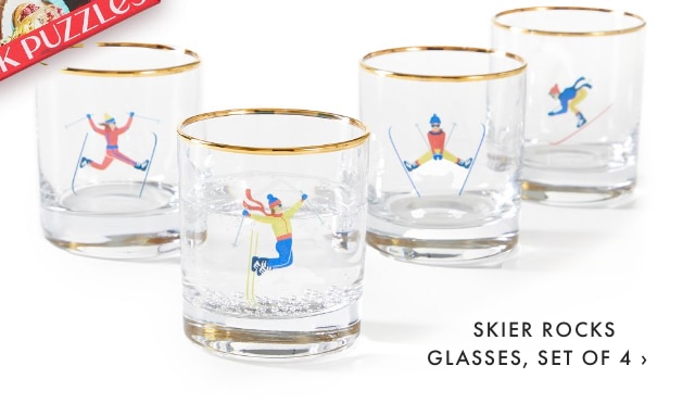 SKIER ROCKS GLASSES, SET OF 4 ›