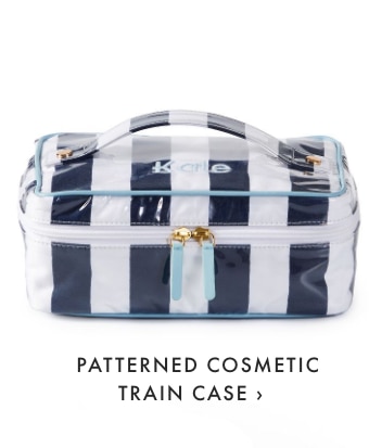 PATTERNED COSMETIC TRAIN CASE ›