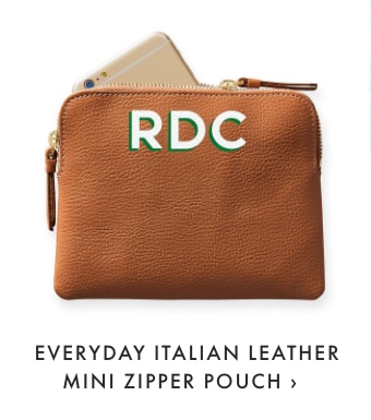 EVERYDAY ITALIAN LEATHER MINI ZIPPER POUCH ›