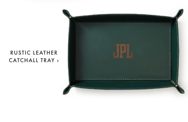 RUSTIC LEATHER CATCHALL TRAY ›