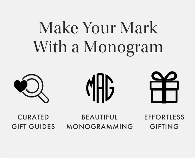 Make Your Mark With a Monogram: CURATED GIFT GUIDES - BEAUTIFUL MONOGRAMMING - EFFORTLESS GIFTING
