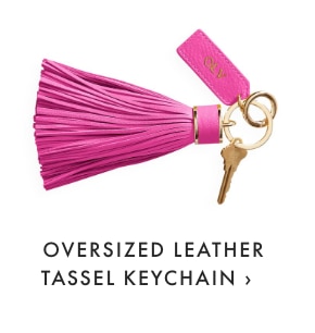 OVERSIZED LEATHER TASSEL KEYCHAIN ›