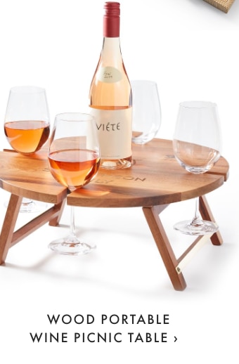 WOOD PORTABLE WINE PICNIC TABLE ›