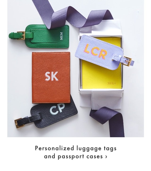 Personalized luggage tags and passport cases ›