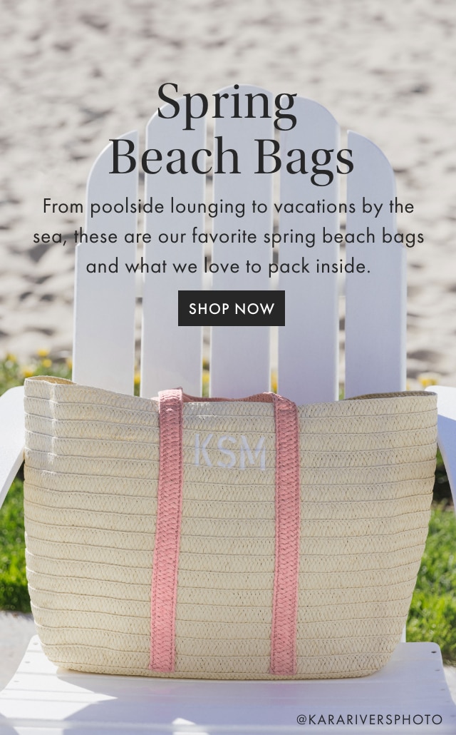 Spring Beach Bags - From poolside lounging to vacations by the sea, these are our favorite spring beach bags and what we love to pack inside. - SHOP NOW