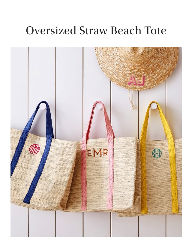 Oversized Straw Beach Tote