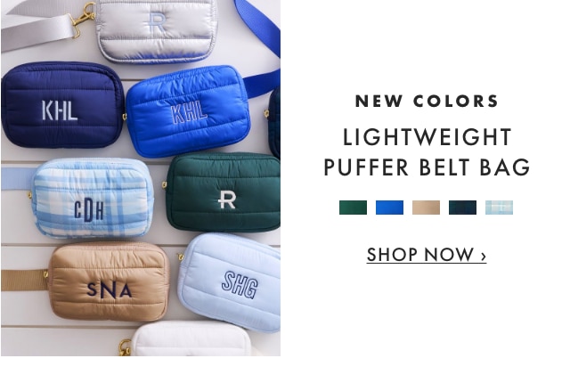 NEW COLORS - LIGHTWEIGHT PUFFER BELT BAG - SHOP NOW &rsaquo;