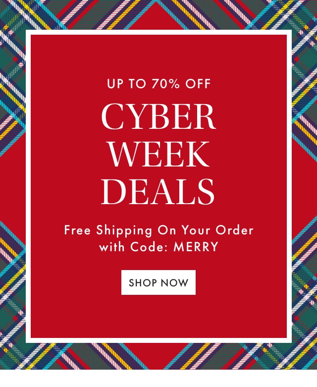 UP TO 70% OFF - CYBER MONDAY DEALS - Free Shipping On Your Order with Code: MERRY - SHOP NOW