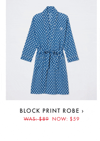 BLOCK PRINT SHORT PAJAMA SET &rsaquo; WAS: &dollar;89 NOW: &dollar;59 