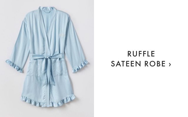 RUFFLE SATEEN ROBE &rsaquo;