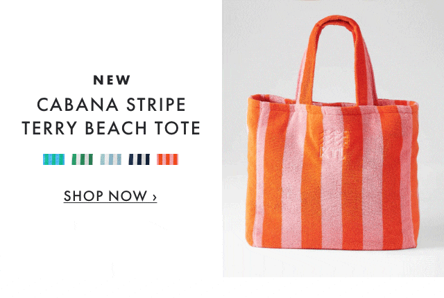 NEW - CABANA STRIPE TERRY BEACH TOTE - SHOP NOW &rsaquo;