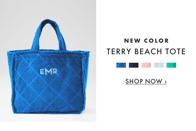 NEW COLOR - TERRY BEACH TOTE - SHOP NOW &rsaquo;